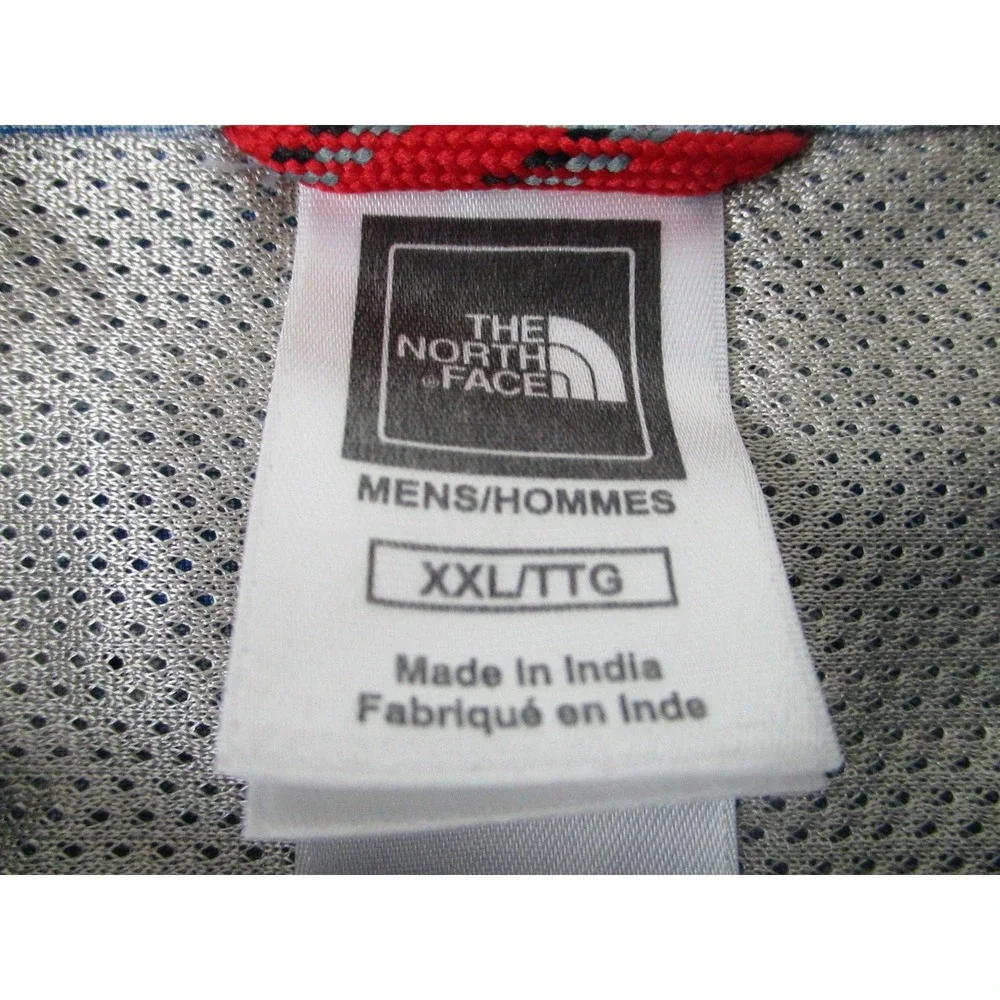 North Face Shirt Mens 2XL Blue White Plaid Short Sleeve Button Up Outdoor Hiking